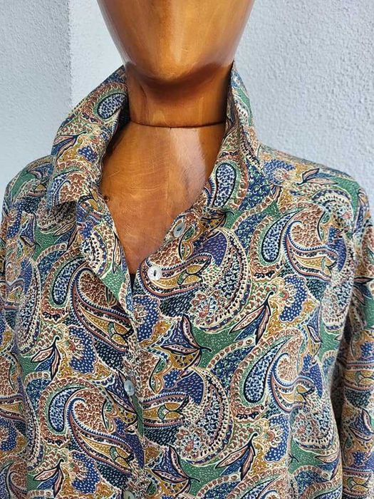 Bluzka koszula z jedwabiu boho 54 100% jedwab silk seide pachy 156 cm