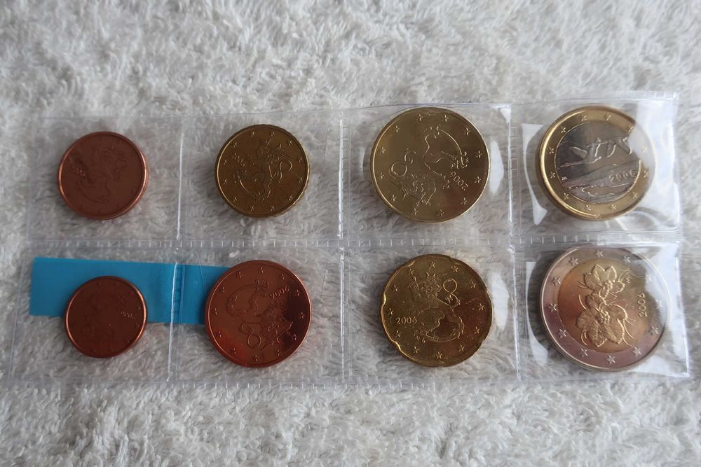 Set Moedas EURO Coins UNC - FINLÂNDIA (vários anos)