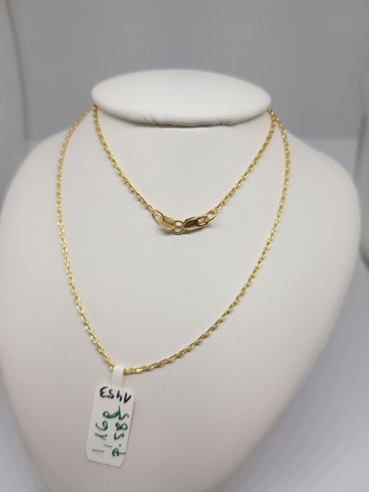 Złoty łańcuszek splot ankier złoto 585 Długość 42cm