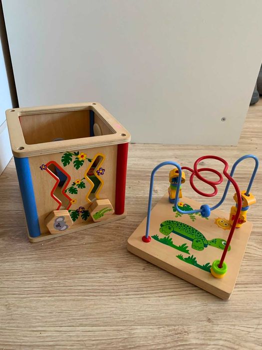 Cubo de Atividades 5 em 1, em Madeira Playtive