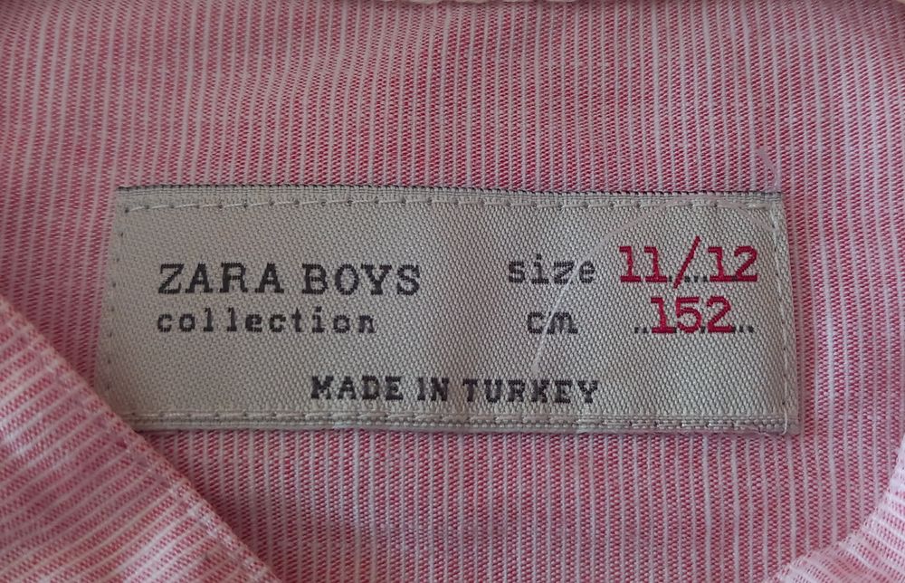 Camisa vermelha, tamanho 11-12anos da Zara 5€