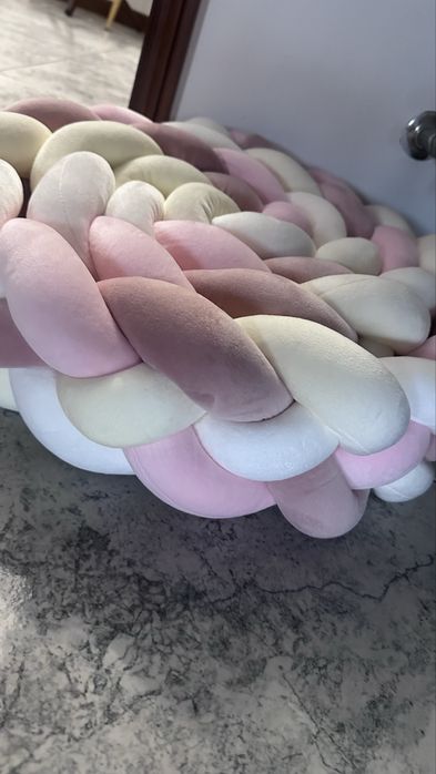 Trança 3 Metros Rosa/Branco/Amarelo