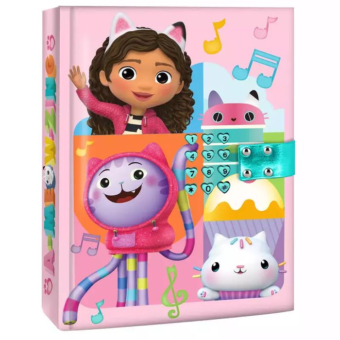 Pamiętnik zamykany na kod efekty dźwiękowe Koci Domek Gabi. Gabby's Dollhouse GD00040 Kids Euroswan. Kids Euroswan