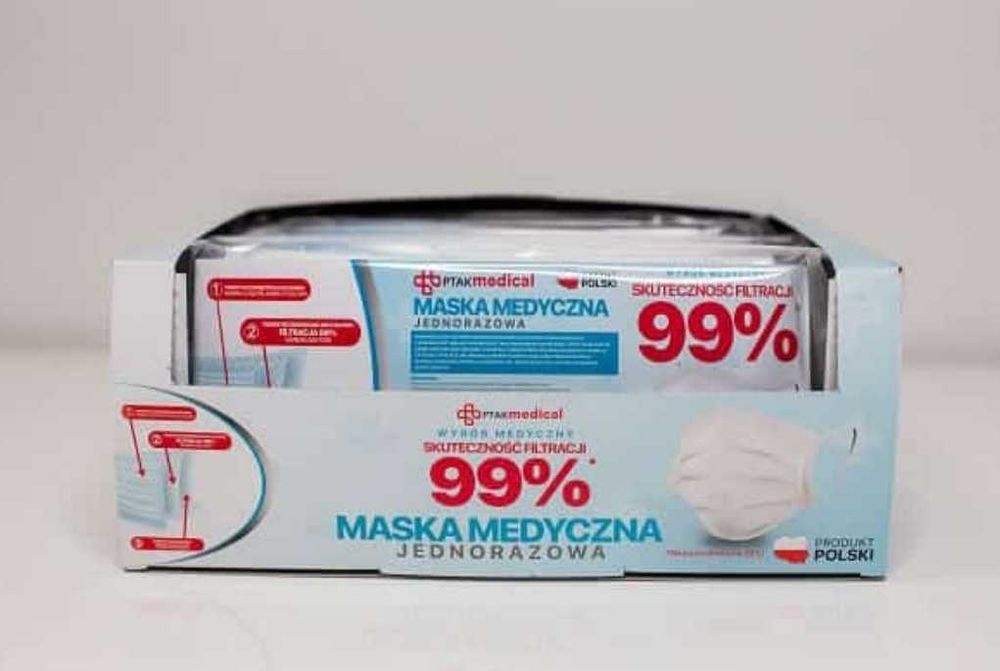 Maseczka ochronna medyczna chirurgiczna 3 warstwowa 1/3 ceny hurtowej!