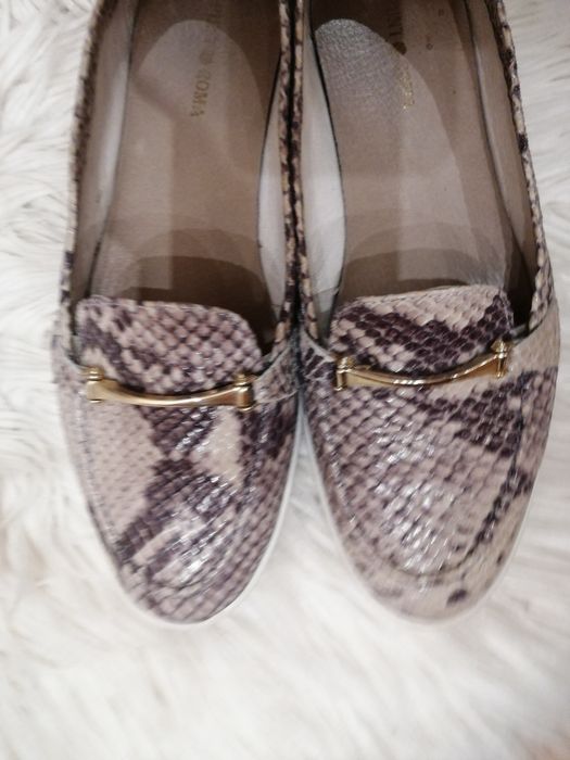 Hiszpańskie skórzane buty rozm. 38