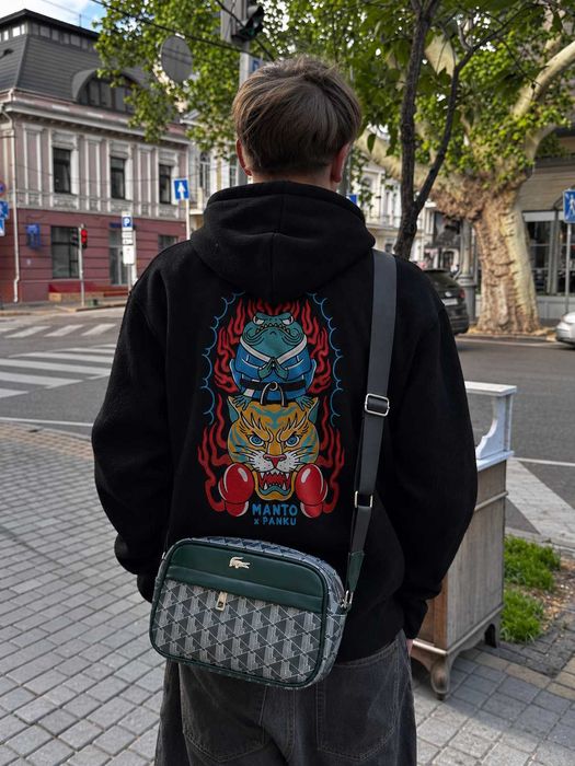 Большой Принт Толстовка МАНТО Ктоф » Черное Худи MANTO x Ktof » XS S M L XL