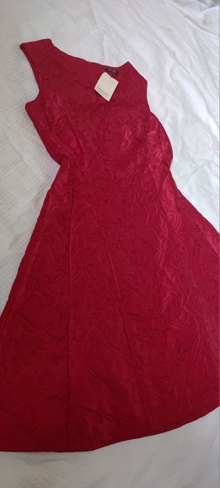 Piękna NOWA elegancka czerwona suknia, sukienka Orasay r. S/M
