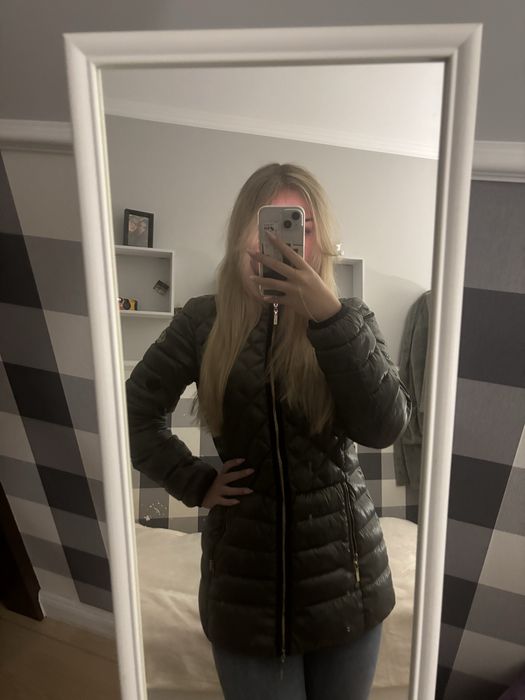 Ciemnozielona khaki kurtka puchowa beaumont amsterdam m