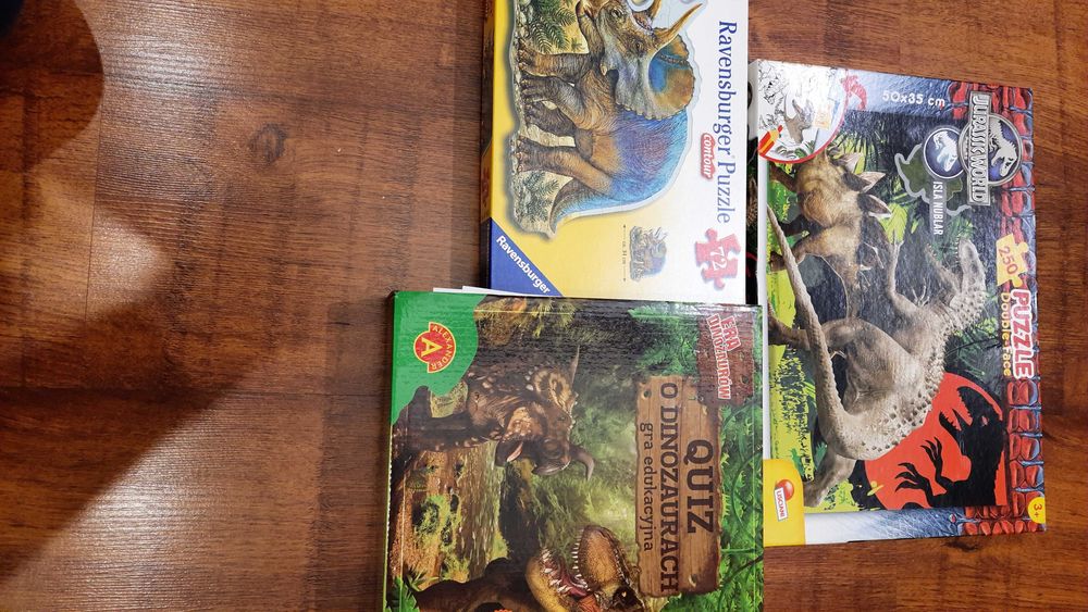 Puzzle i gra edukacyjna Dinozaury