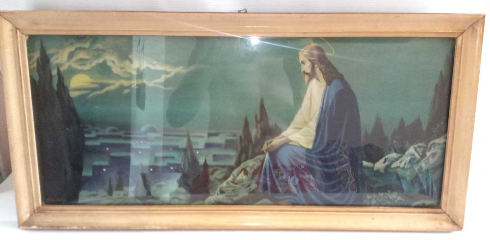 Stary obraz Ikona "Jezus na Górze Oliwnej" ponadczasowy