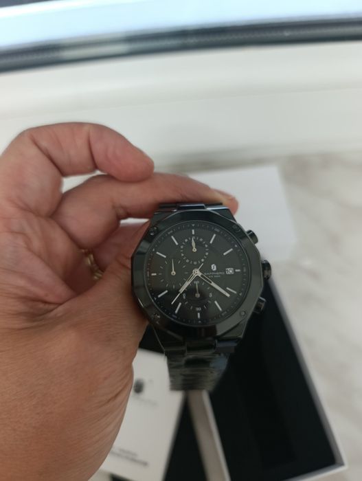 męski zegarek SAPPHERO SO2203 – czarny, chronograf,