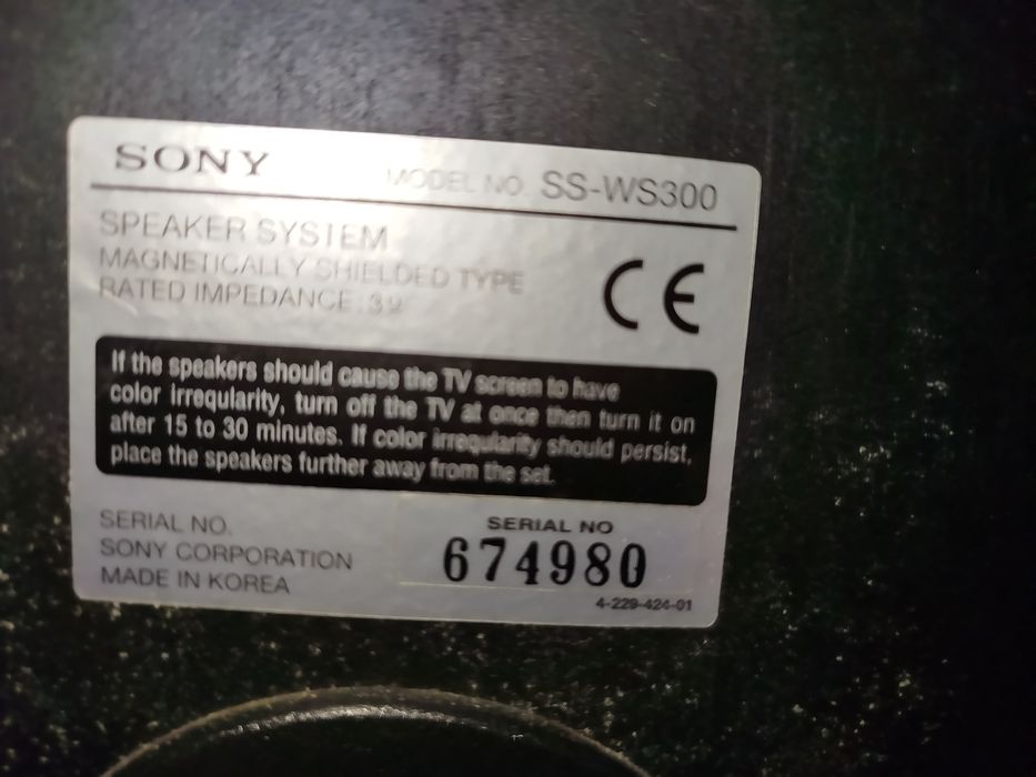 Sistema colunas SONY