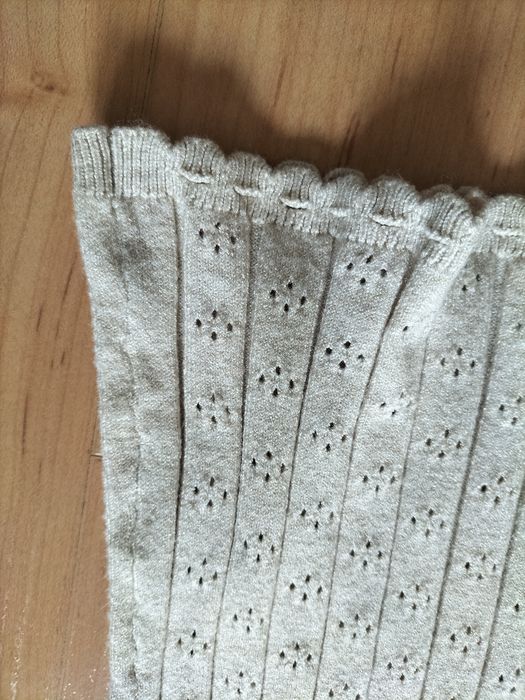 Vestido malha beje comprido Lefties novo