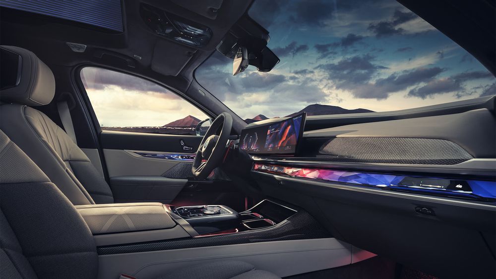 BMW Seria 7 Sedan czarny wnętrzne