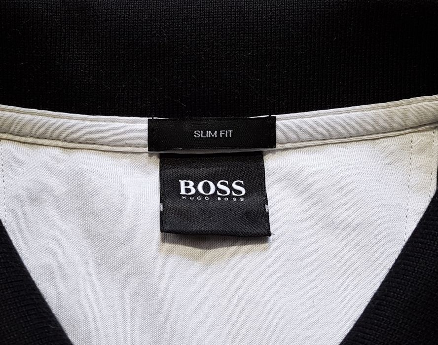 HUGO BOSS поло футболка slim fit оригінал L чорне