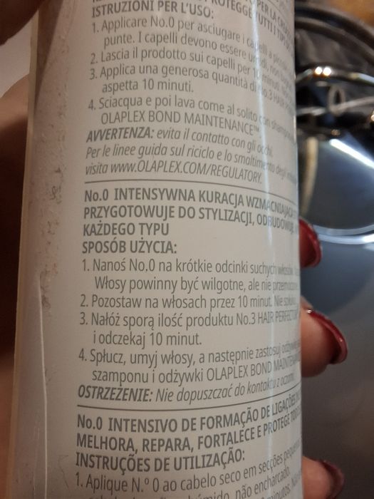 Olaplex nr 0 odbudowa wlosów zniszczonych 155ml