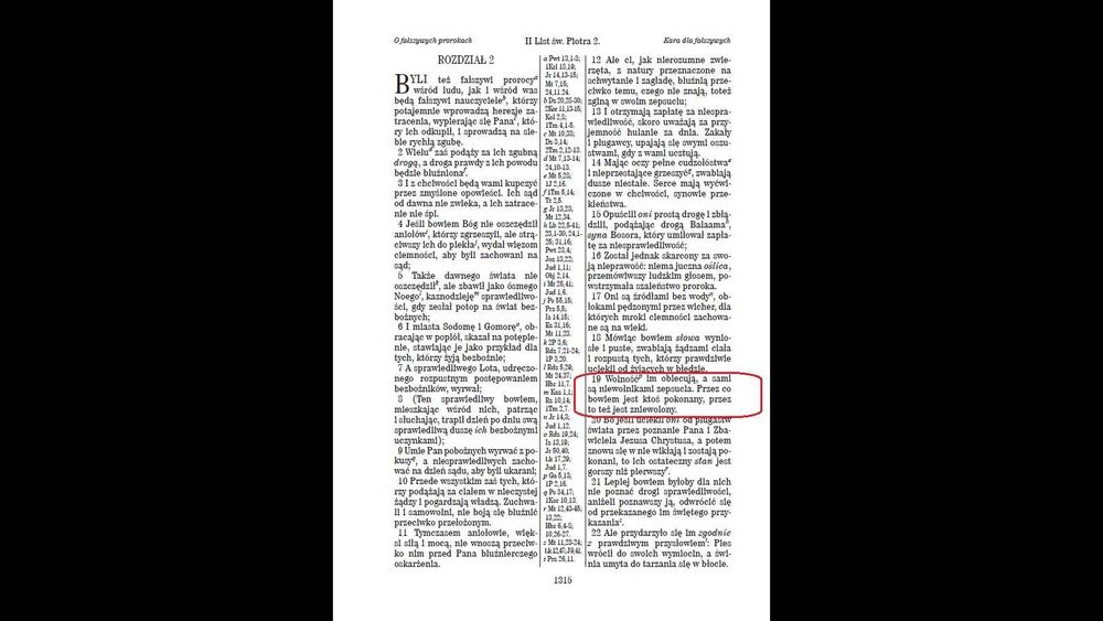 Pismo Święte - zniewolenie