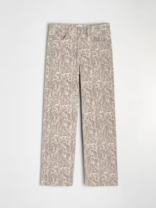 Нові! Прямі джинси straight wide leg труби у зміїний принт 32 xxs-xs