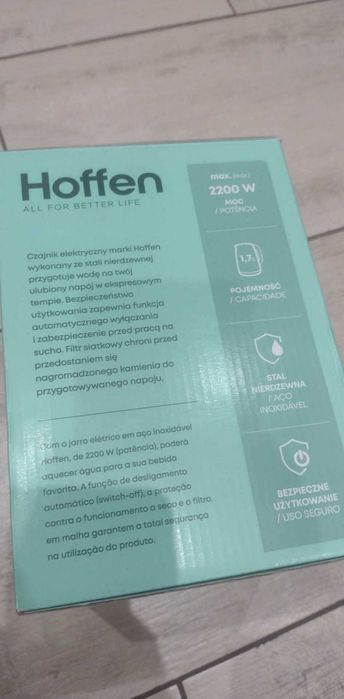 Czajnik elektryczny stalowy Hoffen nowy
