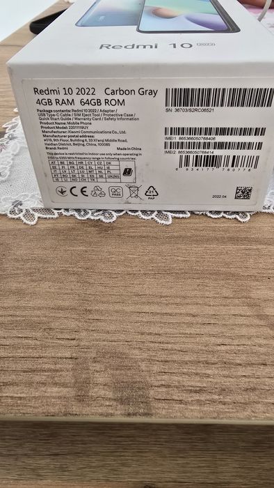 Redmi 10 2022 4GB ram 64 GB