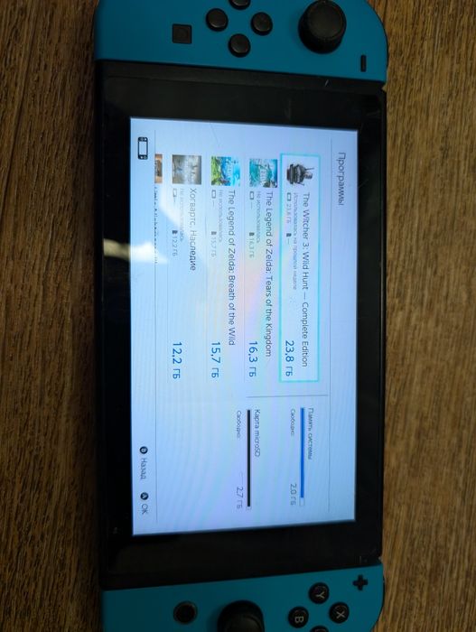 Продам свій Nintendo switch v1 128gb з іграми та повним комплектом