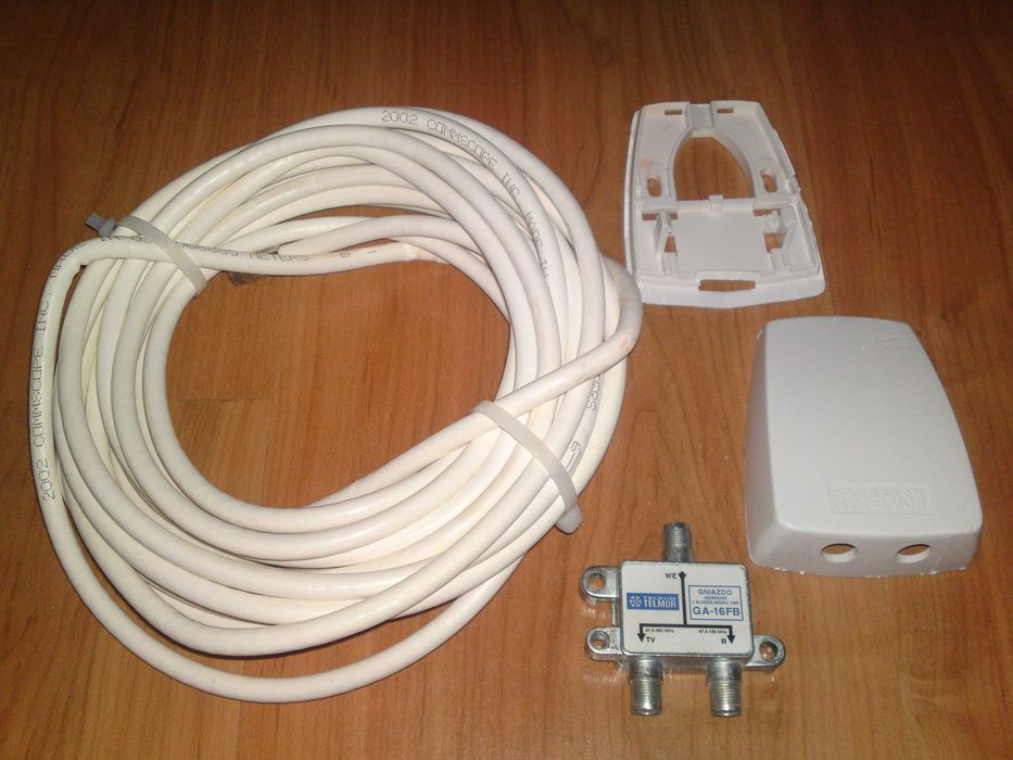 Gniazdo abonenckie z blokadą kanału Telkom Telmor antenowe + kabel 6m