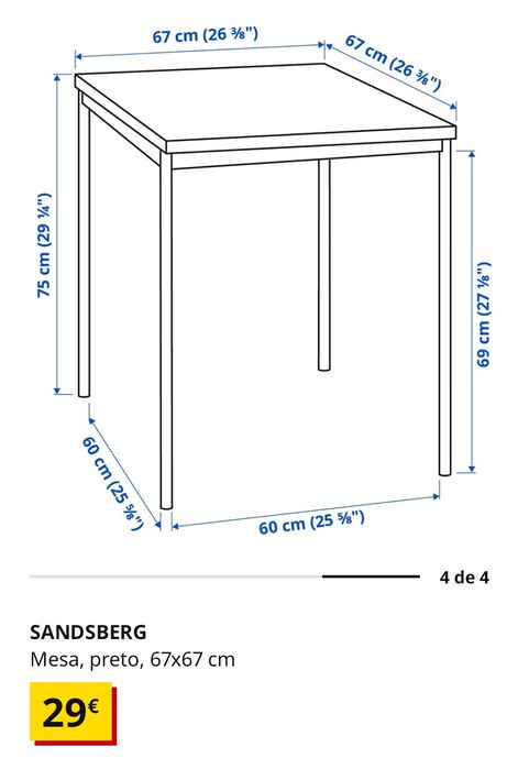 Mesa Sandisberg 67x67