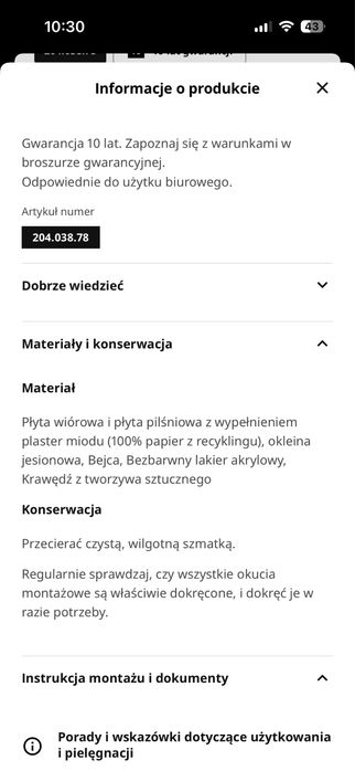 Blat biurko , stol. 70x120 3cm grubosc czarny