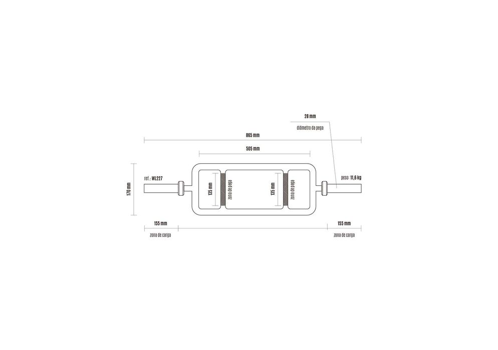 Barra Olímpica em H Musculação Crossfit Ginásio (NOVAS)