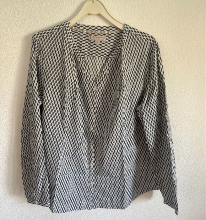 Camisa Padrão Geométrico Comma (Tamanho 42 / XL)