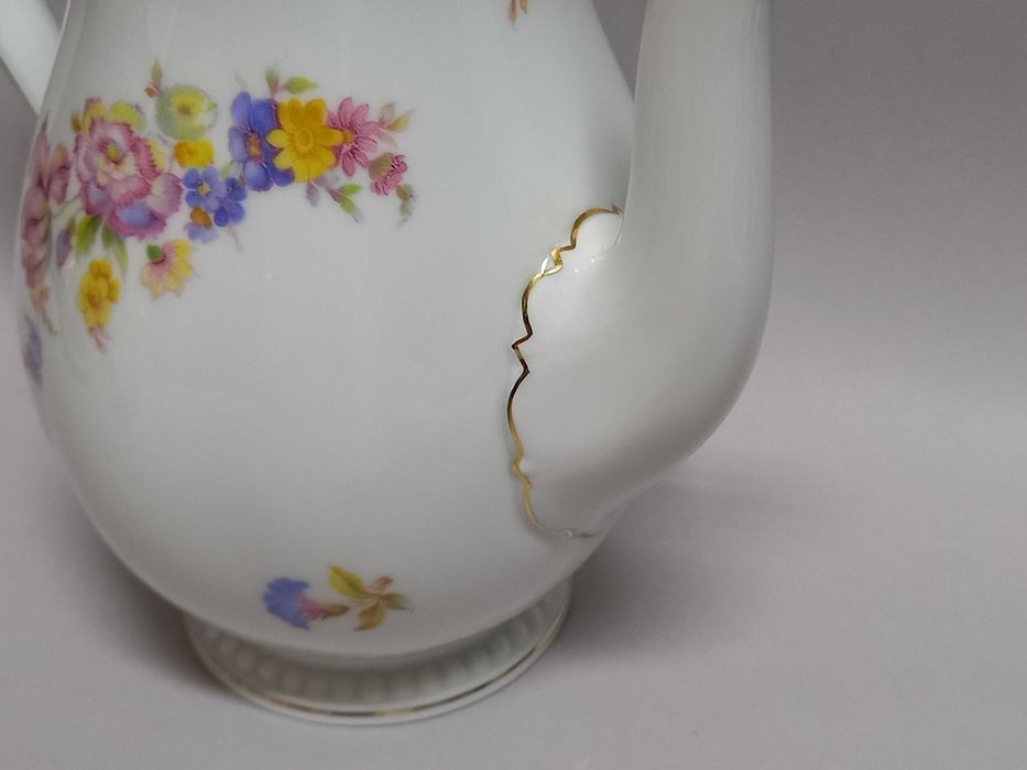 Garnitur do kawy, dzbanek, cukiernica i mlecznik, Rosenthal Perlrand