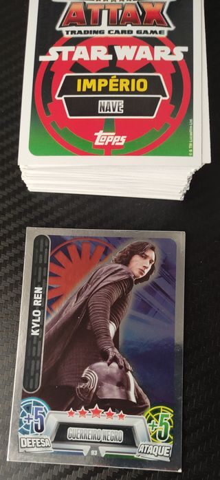 Cartas Star Wars Force Attax - 105 Cartas + 10 Prateadas