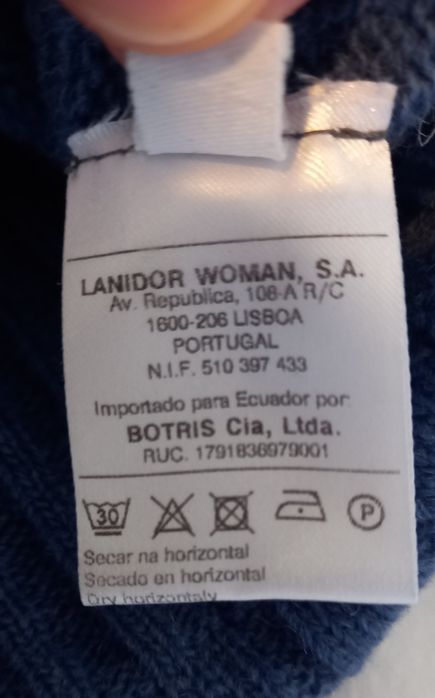 Vestido de inverno Lanidor azul, tam S.