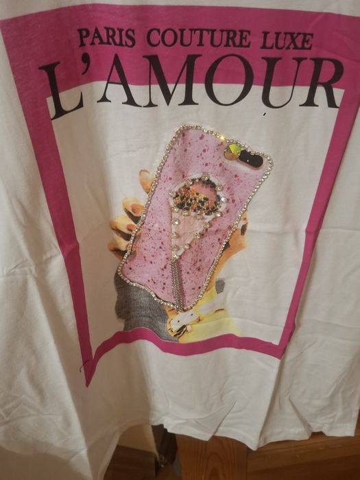 T-shirt biały nowy unikatowy