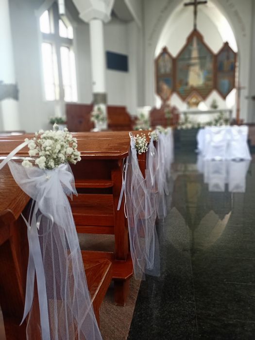 Kokardy ślubne komplet 22 szt