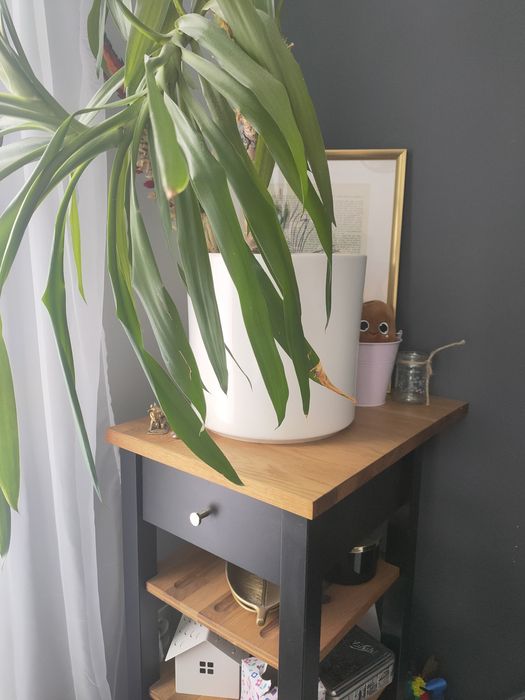 Barek Ikea czarno drewniany