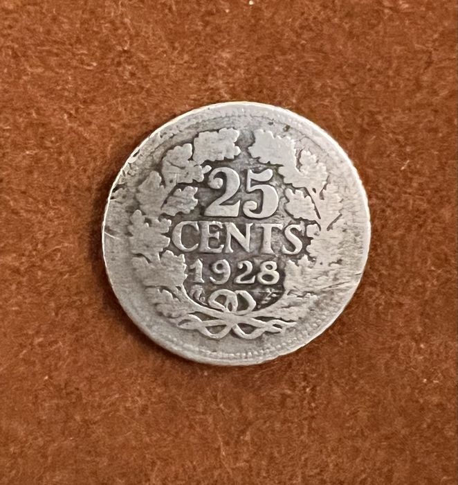 Moeda Prata 25 Cents 1928.