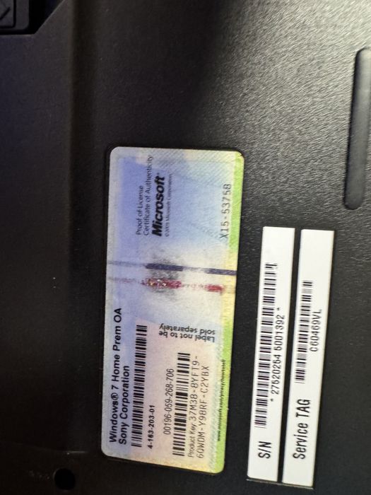 Ноутбук vaio intel core i3