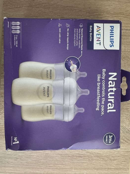 Набір пляшечок для годування Philips Avent Natural, 330 мл (3 шт)
