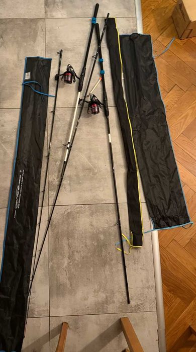 Zestaw: 2 wędki feeder Flagman Cast Master 3.3m 50g i 100g + kołowrotk