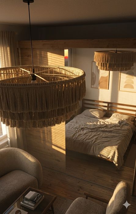 Lampa boho 80 cm