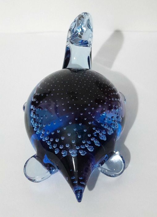 Tartaruga decorativa em vidro soprado