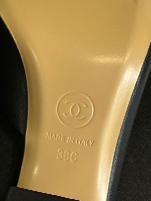 Мюли Chanel Patent Calfskin каблук туфли Шанель