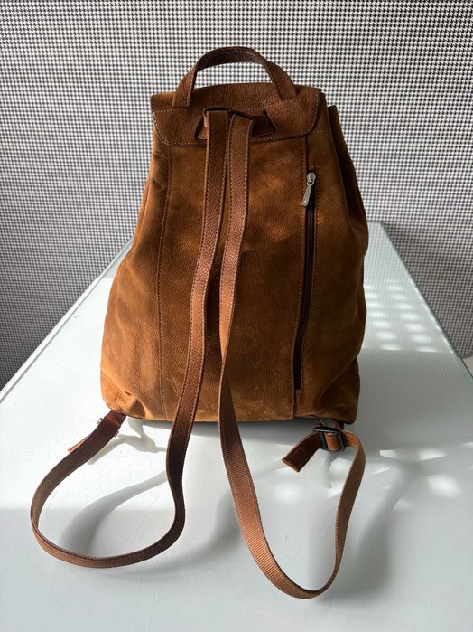 Mochila Longchamp camel autêntica