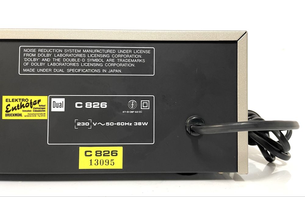 DUAL C-826 Magnetofon 2 Silnikowy, Stereo Cassette Tape Deck Audio HiFi