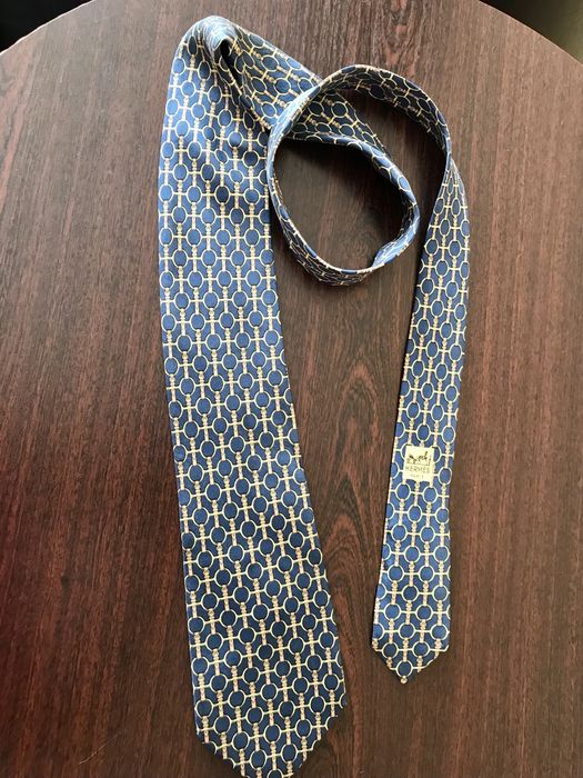 Брендова краватка галстук Hermes 100% натур шовк шелк вінтаж