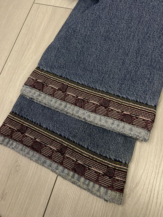 Джинсы клеш flared bootcut винтаж бохо высокая талия 38 m 2000s