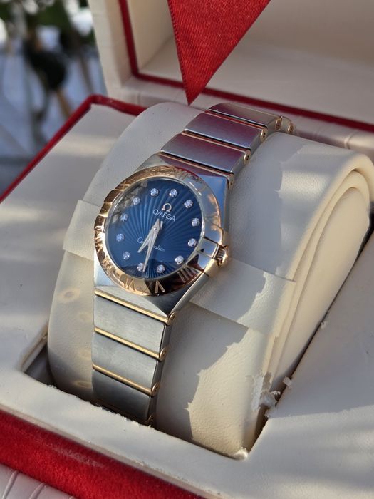 Omega Constellation 24mm z 12 diamentami  Bicolor 18k  pełny zestaw