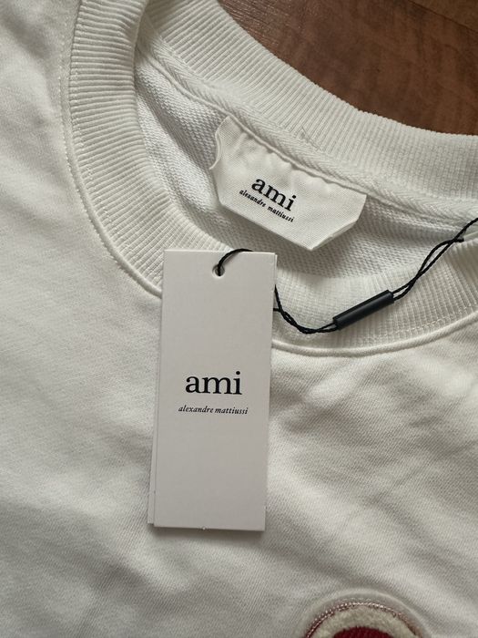 Sweter Ami Paris Bialy