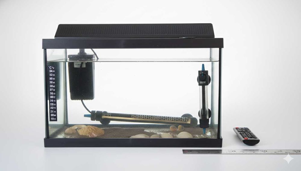 Kit Aquário Completo 20L PREMIUM - Filtro + Bomba Ar + Termóstato NOVO